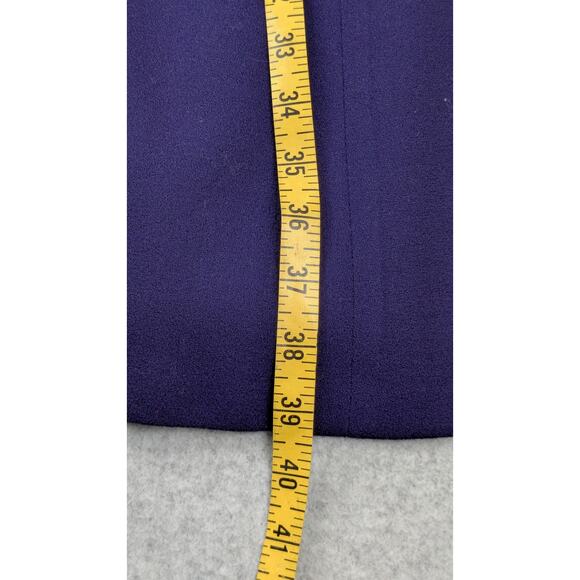 Jones New York Vintage Purple Dress 10 Worsted Wool Gold Buttons A-Line USA - Picture 16 of 16